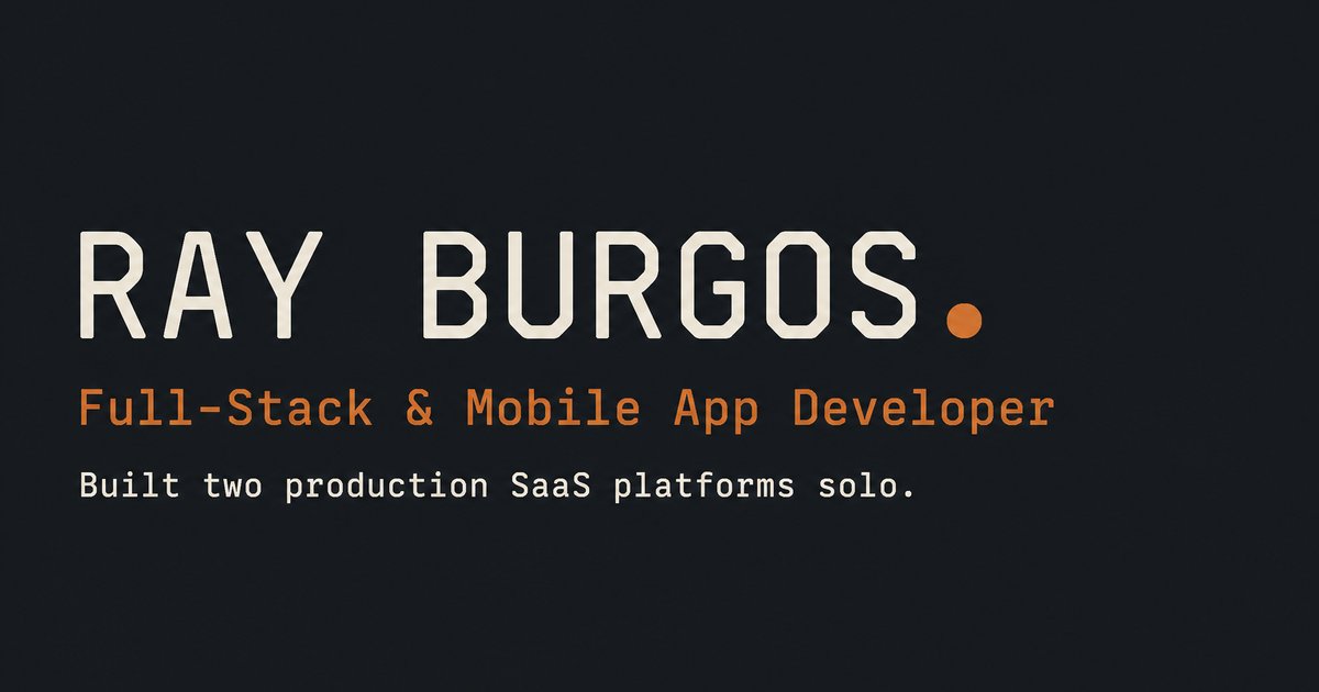 Ray Burgos portfolio site — custom single-page site on Vercel