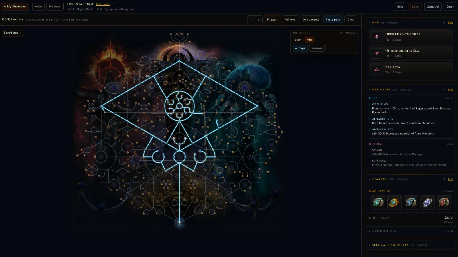 PoE Source — farming strategy authoring and Atlas path