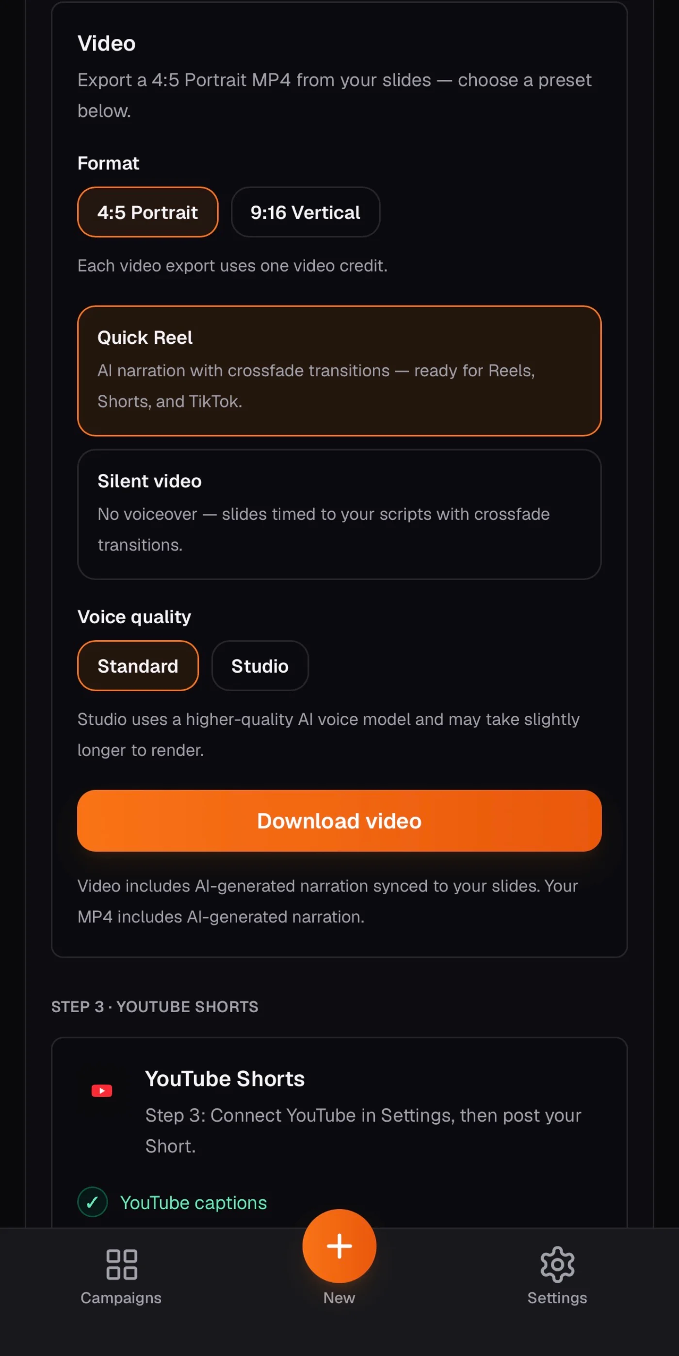 SlidePress — export carousel and video